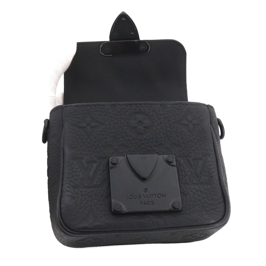 Louis Vuitton Monogram Taurillon Pico S Lock Shoulder Bag Leather Black — view 7