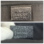 Gucci Abbey Black Gold GG Canvas Leather Tote Shoulder — view 4
