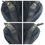 Gucci Abbey Black Gold GG Canvas Leather Tote Shoulder — view 3