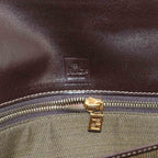 Fendi Zucca Pattern Bifold Wallet Canvas Leather Brown — view 6