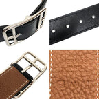 Hermes Leather Belt Capecod Reversible 100 Togo Box Calf Black Camel New Vintage — view 3