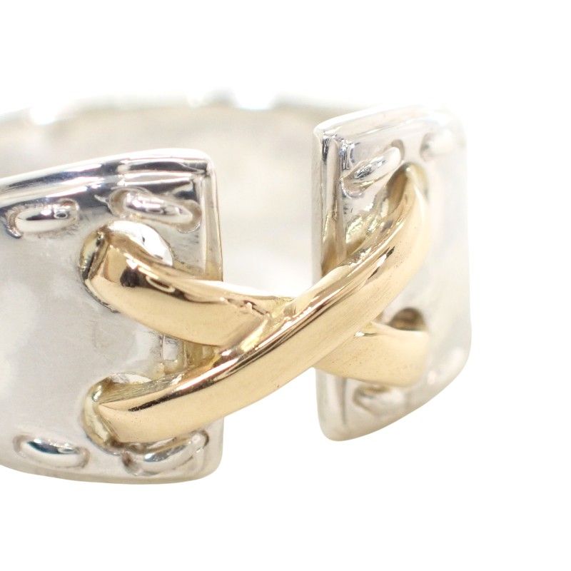 Hermes Mexico Ring 53 Gold 925 Sterling Silver Volume Corset — view 7