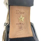 Dior Sandals 37 Black Ivory Ribbon J'adior Leather — view 6