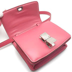 Celine Classic Box Small Leather Shoulder Bag Pink — view 5
