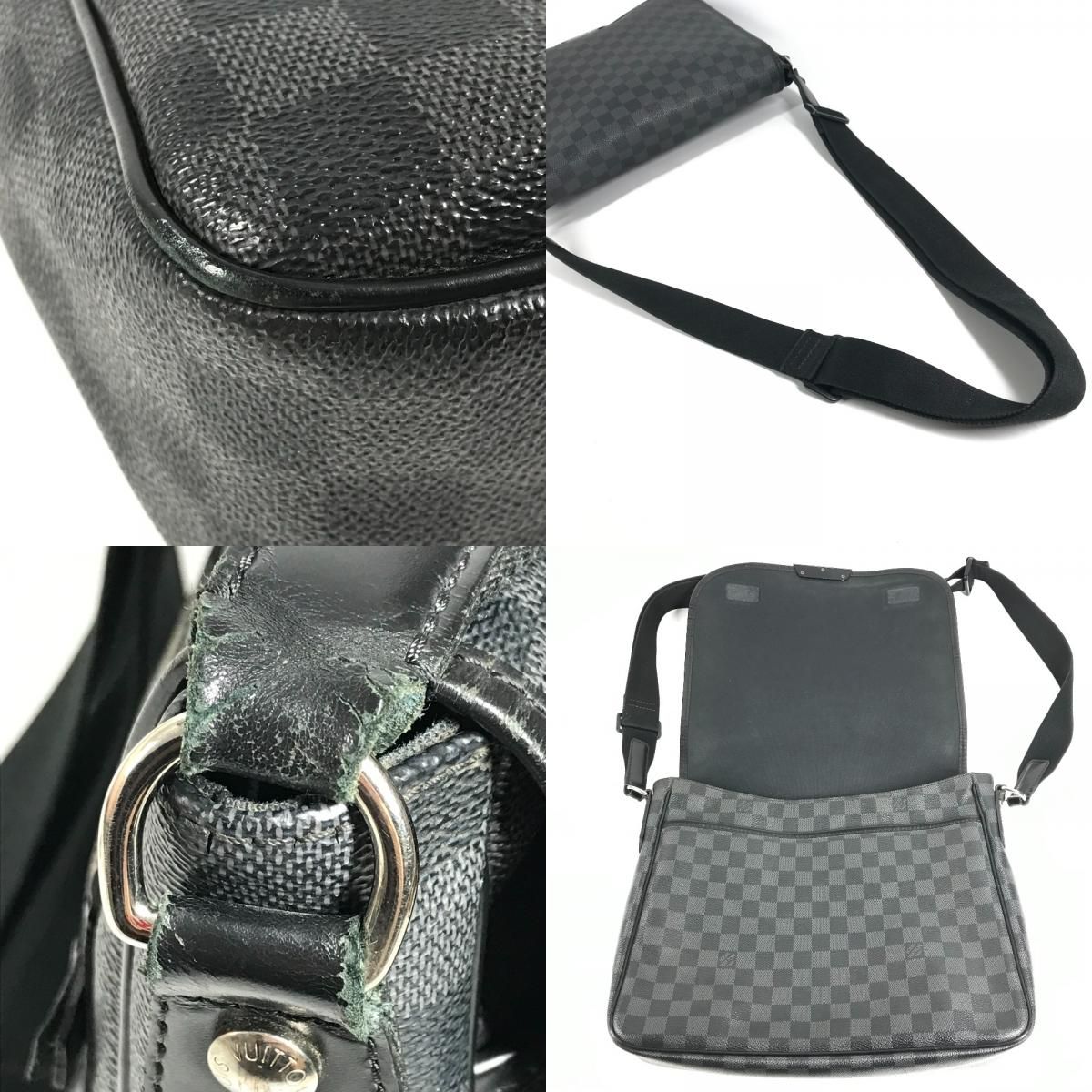 Louis Vuitton Shoulder Bag Daniel Damier Graphite Canvas Black — view 7