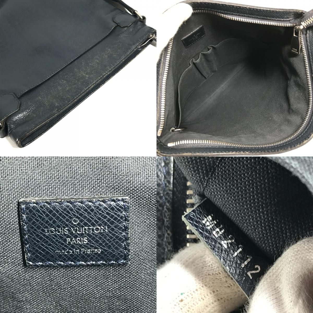 Louis Vuitton Shoulder Bag Sasha Taiga Leather Boreal Navy — view 8