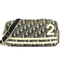 Dior Shoulder Bag Trotter Logo No2 Canvas Suede Black