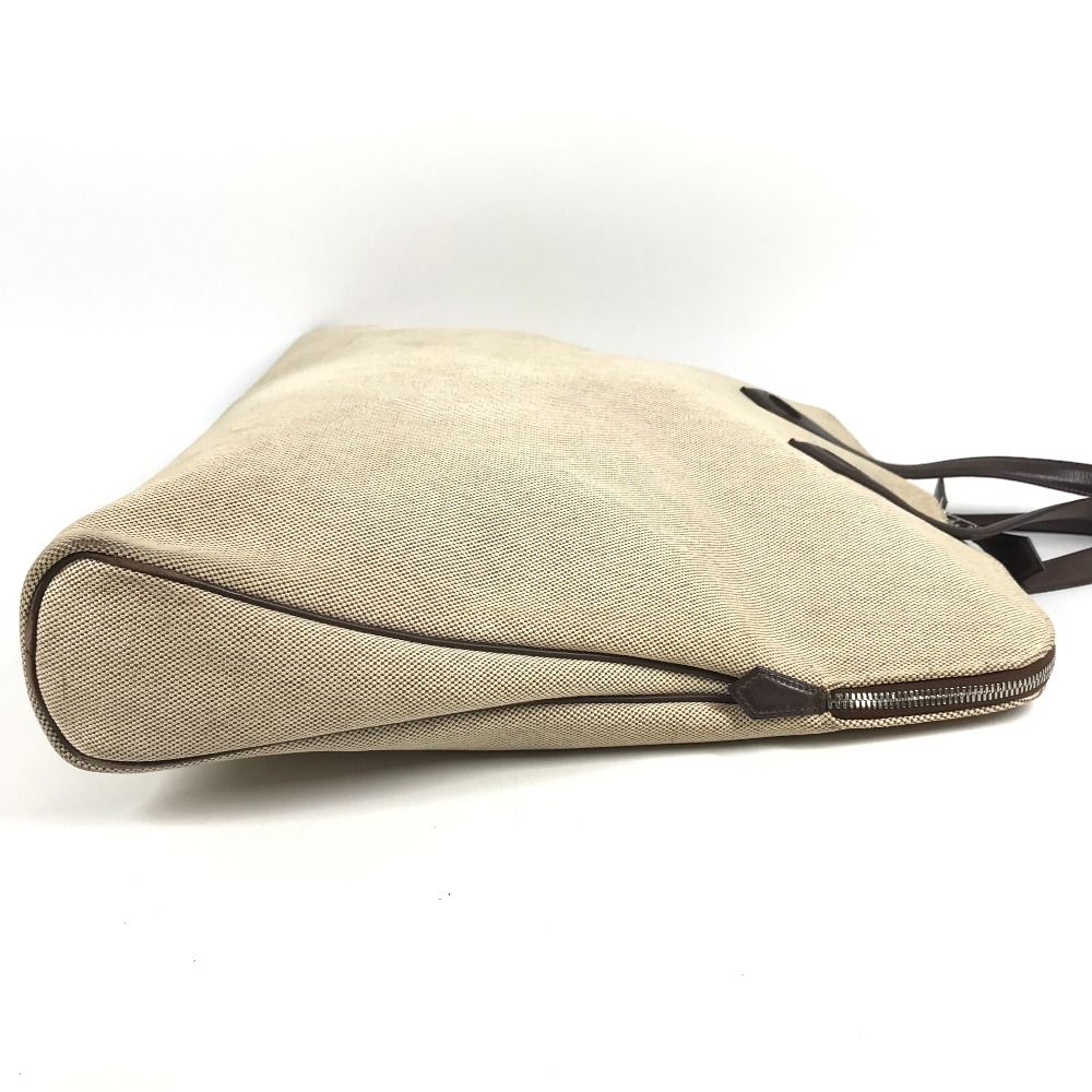 Hermes Tote Sac Eve GM Leather Canvas Beige — view 3