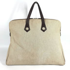 Hermes Tote Sac Eve GM Leather Canvas Beige — view 2