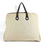 Hermes Tote Sac Eve GM Leather Canvas Beige