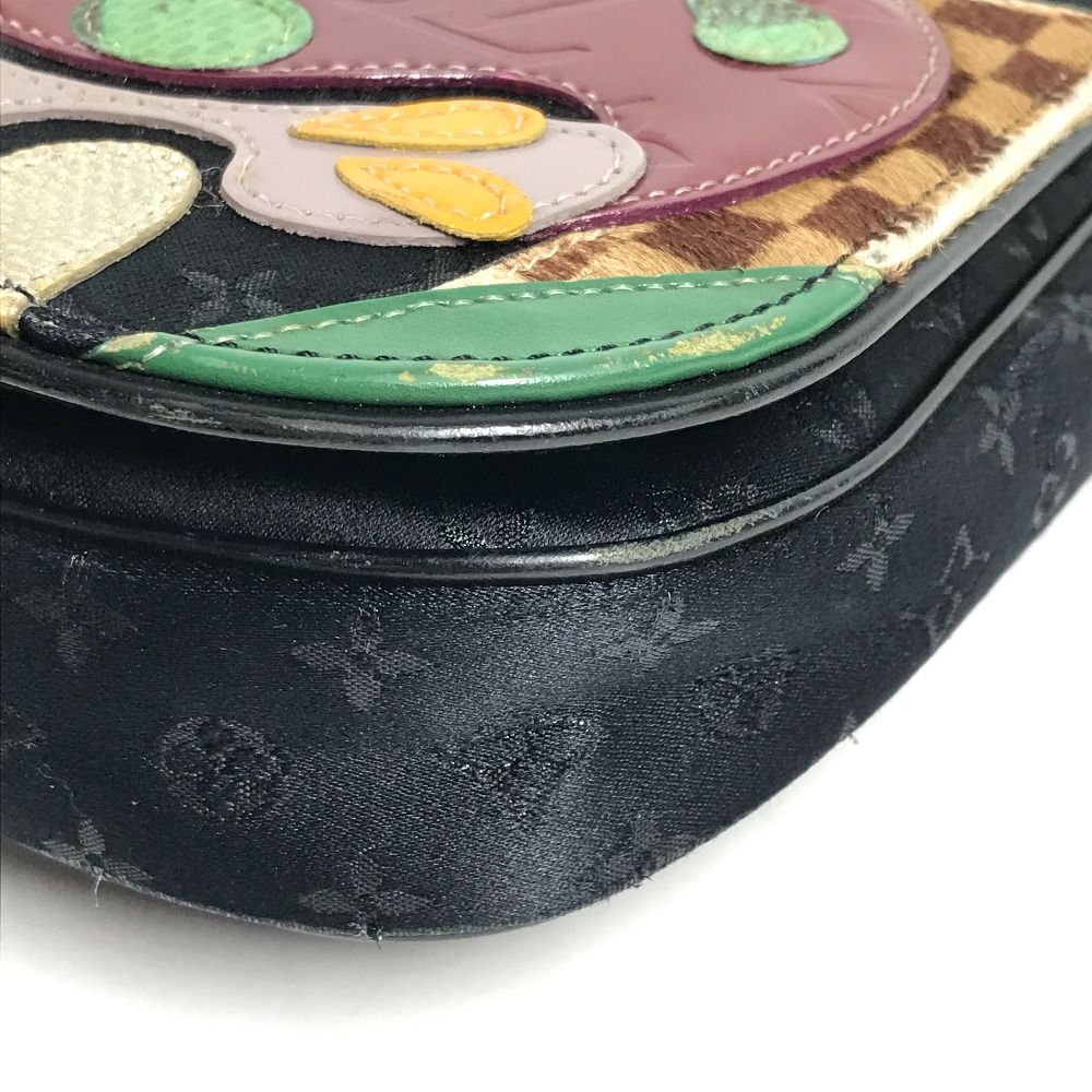 Louis Vuitton Shoulder Bag Comte de Fe Musette Satin Canvas Black — view 6