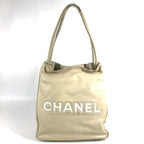 Chanel Shoulder Bag Camellia Logo Leather Beige — view 2