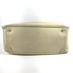Chanel Shoulder Bag Camellia Logo Leather Beige — view 5