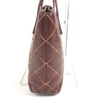 Chanel Tote Wild Stitch CC Logo Leather Wine — view 4