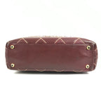 Chanel Tote Wild Stitch CC Logo Leather Wine — view 5