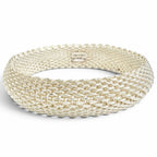 Tiffany & Co Somerset 925 Mesh Bangle Bracelet Silver Recommended