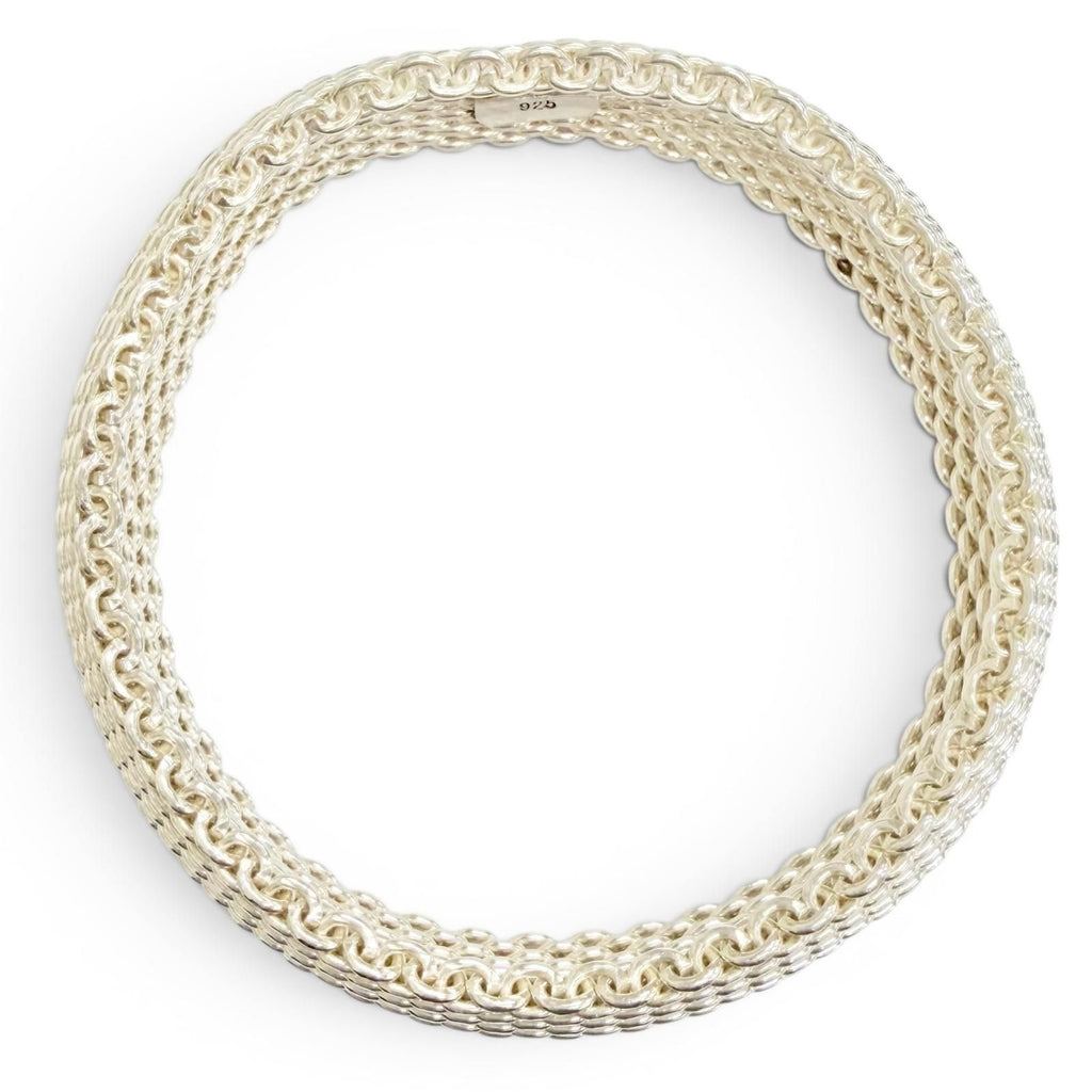 Tiffany & Co Somerset 925 Mesh Bangle Bracelet Silver Recommended — view 3