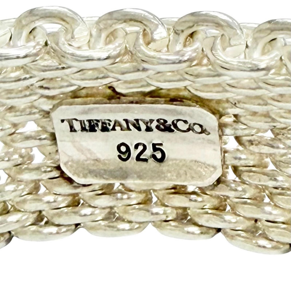 Tiffany & Co Somerset 925 Mesh Bangle Bracelet Silver Recommended — view 4