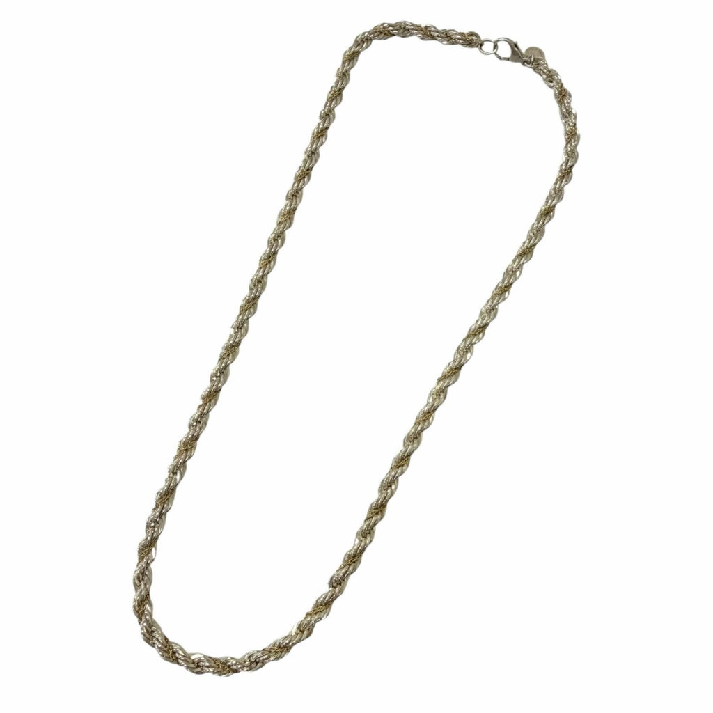 Tiffany & Co 750 Twist Chain Screw Necklace Silver Gold — view 3