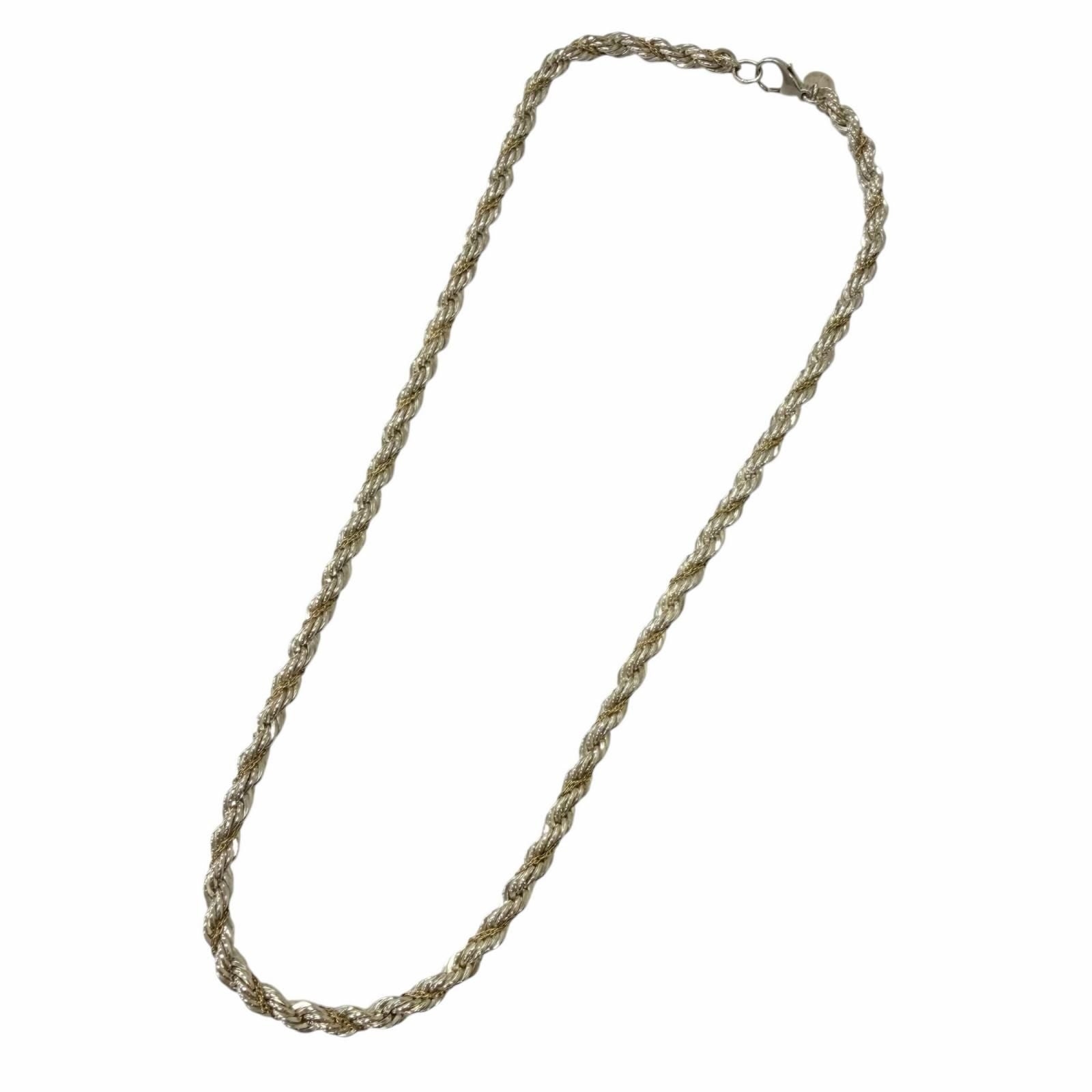 Tiffany & Co 750 Twist Chain Screw Necklace Silver Gold — view 3