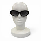 Chanel Cat Eye Side Logo Sunglasses Black Gold Demo Lens Eyewear — view 2