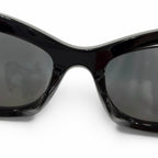 Chanel Cat Eye Side Logo Sunglasses Black Gold Demo Lens Eyewear — view 7