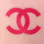 Chanel 23c Cashmere Silk Blend CC Logo with Fringe Large Shawl Pink Scarf — view 9