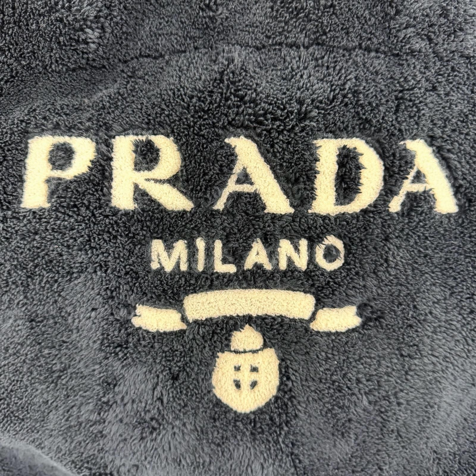 Prada Terry Tote Logo Dark Navy — view 8