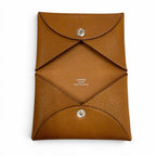 Hermes Calvi Veau Epsom Gold Bifold Coin Case Card — view 5