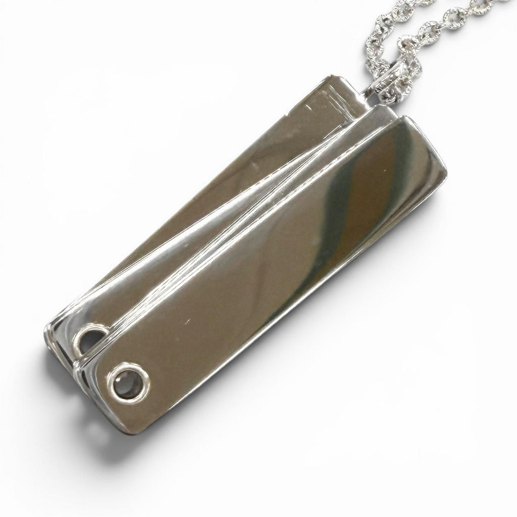 Chanel Log Major CC Logo Necklace Silver — view 3
