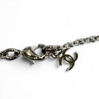 Chanel Log Major CC Logo Necklace Silver — view 7