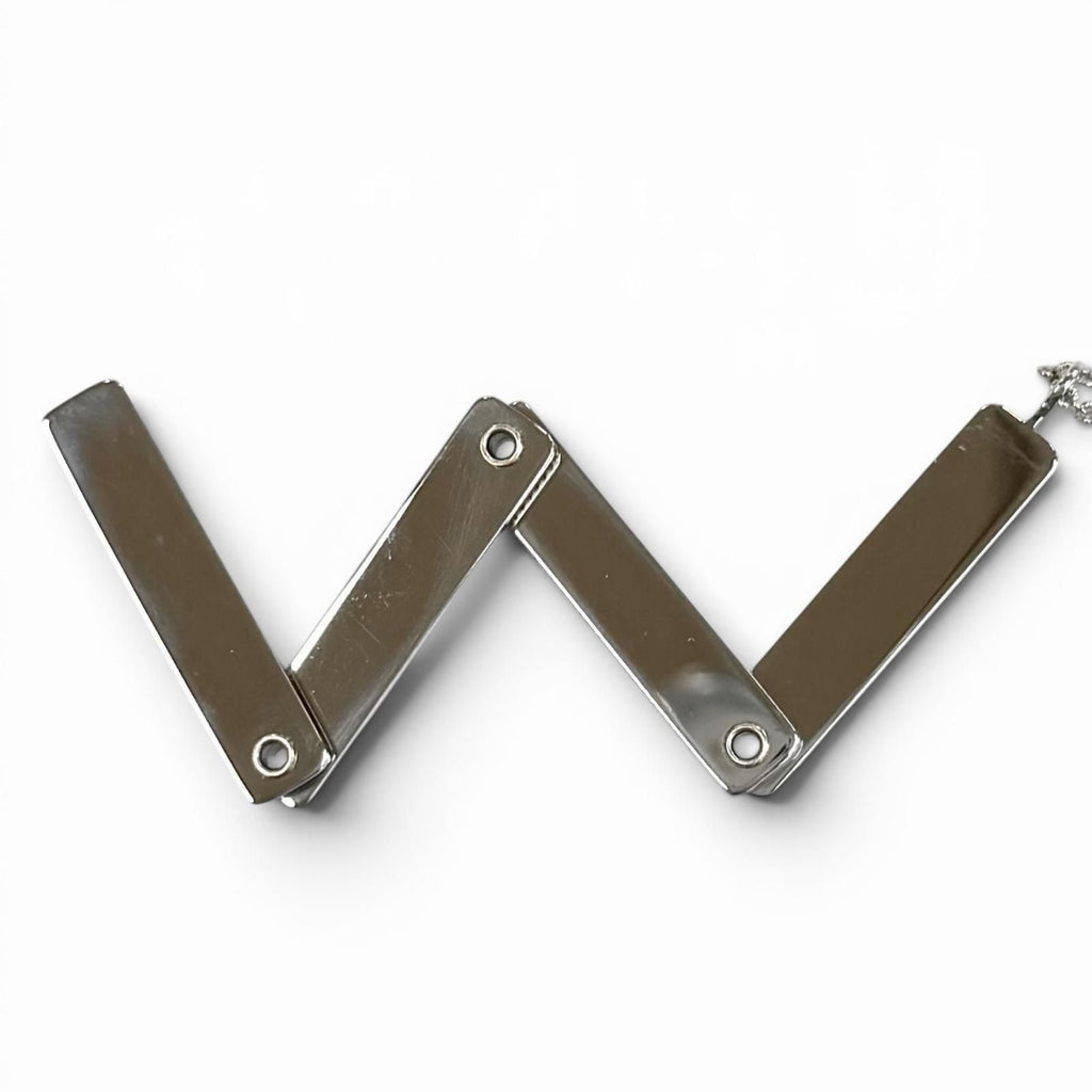 Chanel Log Major CC Logo Necklace Silver — view 9
