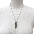 Chanel Log Major CC Logo Necklace Silver — view 4