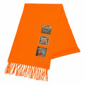 Hermes Cashmere Purchased in June Orange Badge Sowa Logo Embroidered Scarf with