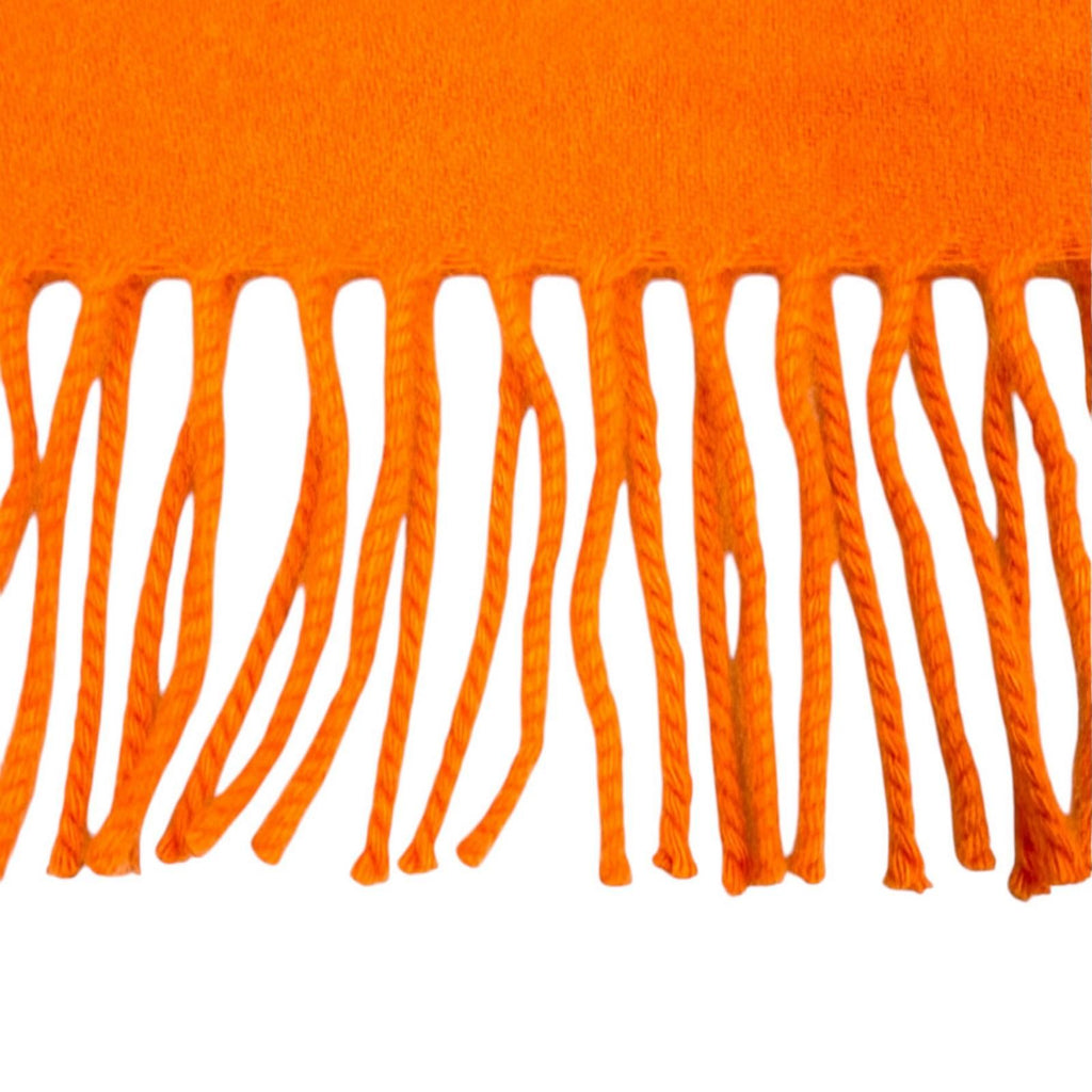 Hermes Cashmere Purchased in June Orange Badge Sowa Logo Embroidered Scarf with — view 5