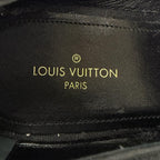 Louis Vuitton Velour Leather Logo Embroidery Slip on Moccasins Loafers Flat — view 7