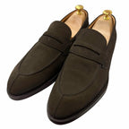 Louis Vuitton Sorbonne Loafers Suede Leather Goodyear Flex Moccasins Charcoal 8