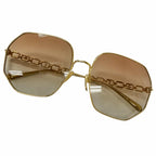 Louis Vuitton My LV Chain Round Sunglasses Gold 60 Eyewear