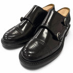 Dior Homme Leather CD Logo Medallion Punched Cap Toe Double Monk Strap Dress