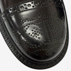 Dior Homme Leather CD Logo Medallion Punched Cap Toe Double Monk Strap Dress — view 6