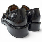 Dior Homme Leather CD Logo Medallion Punched Cap Toe Double Monk Strap Dress — view 5