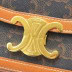 Celine Teen Triomphe Shoulder Bag with — view 5