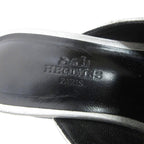 Hermes Constance Trocadero Mules Metallic Semelle Cuir 34 Silver — view 8
