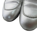 Hermes Constance Trocadero Mules Metallic Semelle Cuir 34 Silver — view 5