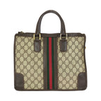 Gucci Sherry Line Beige Brown Gold 24 Tote