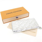 Louis Vuitton LV Ski Cousin Zippy Wallet Lambskin Silver Monogram — view 6