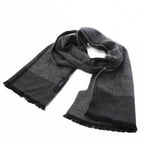 Gucci GG Pattern Scarf Shawl Wool Black TK