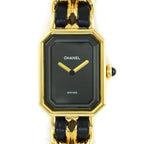 Chanel Watch Premier M Octagonal Black Dial Chain Breath Leather
