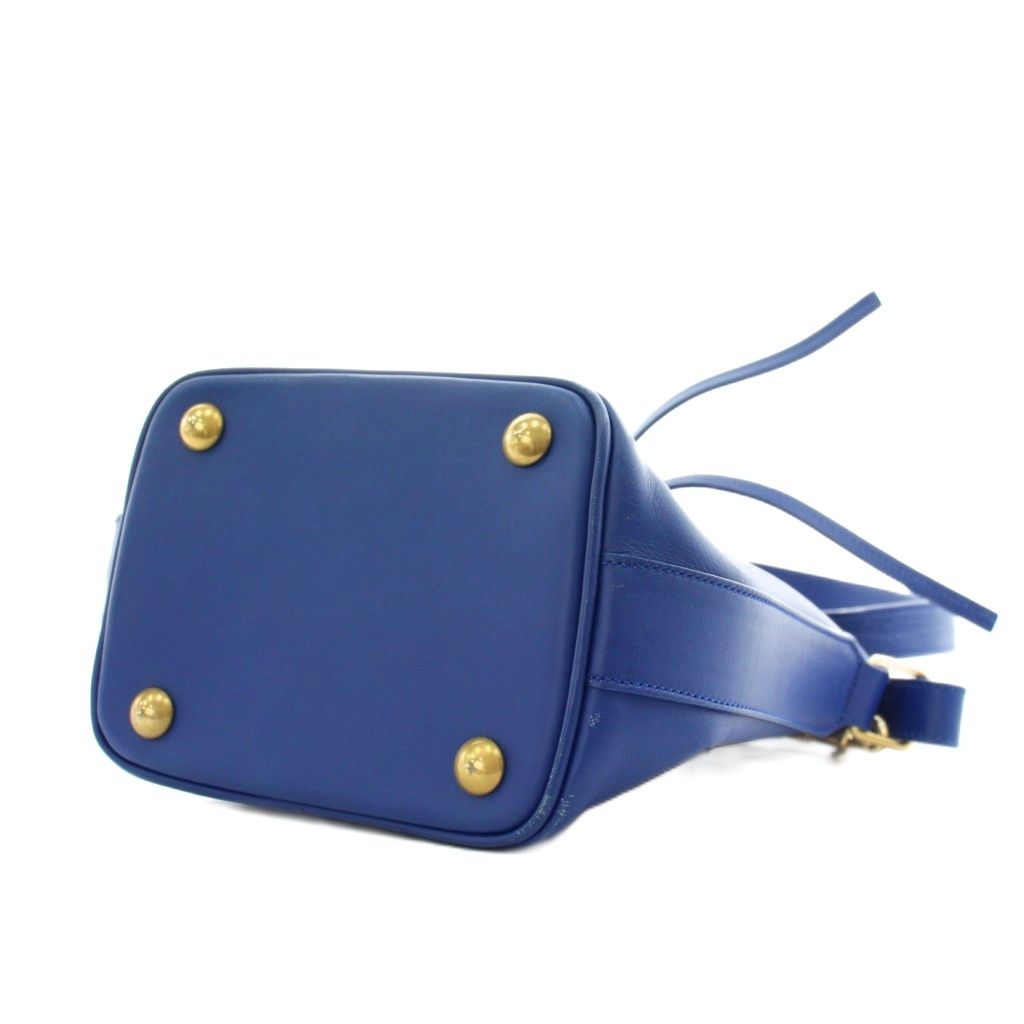 Saint Laurent Paris Eddie Era Emmanuel Bucket Bag 2-Way Leather Blue — view 5