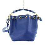Saint Laurent Paris Eddie Era Emmanuel Bucket Bag 2-Way Leather Blue — view 2